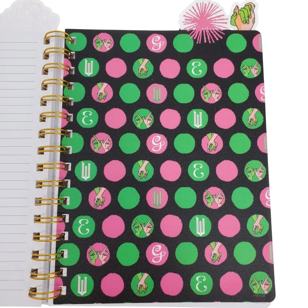 Wicked‎ Journal Spiral Bound Pink Glinda Bookmarks Sections 96 Pages 8
